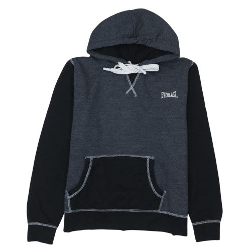 Everlast Womens Black & Grey Hoodie UK 16 Pullover Kangaroo Pocket