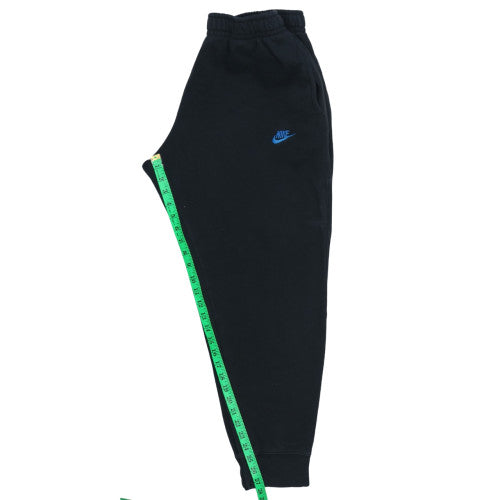 Nike Men's Black Fleece Sweatpants L Elastic Waist Tapered Joggers