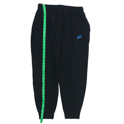 Nike Men's Black Fleece Sweatpants L Elastic Waist Tapered Joggers