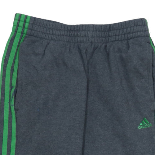 Adidas Boys Grey Jogger Trousers 13-14 Years Fleece Comfort Sportswear