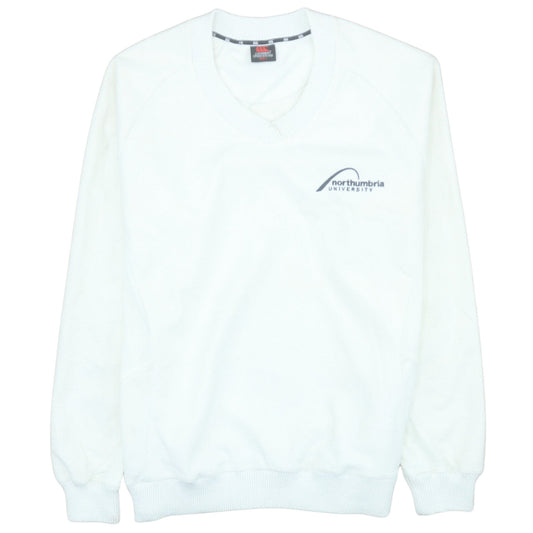 Canterbury Men's White V-Neck Pullover Sweatshirt L Northumbria University
