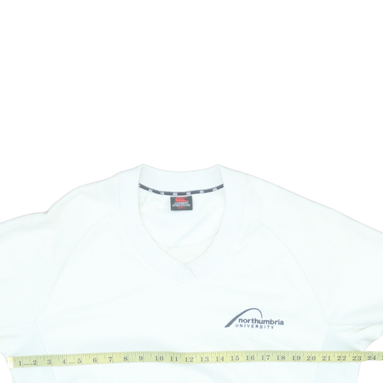 Canterbury Men's White V-Neck Pullover Sweatshirt L Northumbria University