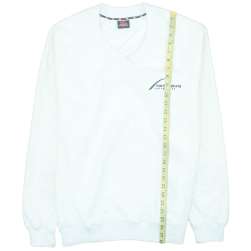 Canterbury Men's White V-Neck Pullover Sweatshirt L Northumbria University