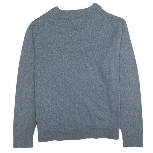 Tommy Hilfiger Men's Grey 2XL V-Neck Cotton Jumper