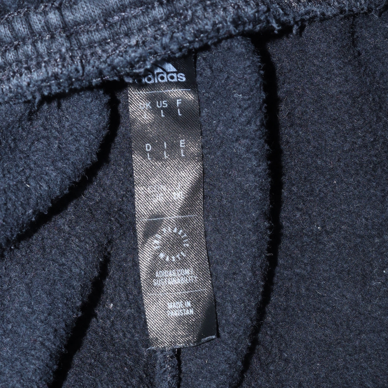 Adidas Men's Black L Jogger Sweatpants Tapered Fleece Trousers