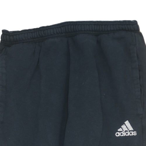 Adidas Men's Black L Jogger Sweatpants Tapered Fleece Trousers