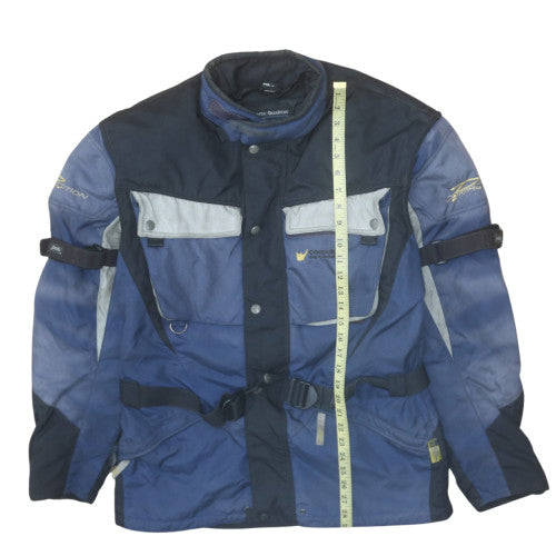 Proof Men's Blue Motorcycle Jacket L Waterproof Windproof Polyamide