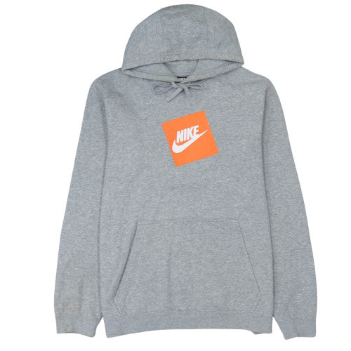 Nike Men's Grey Pullover Hoodie L Graphic Sports Fleece