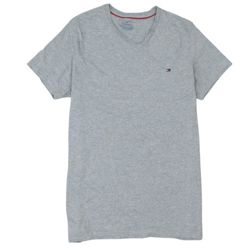 Tommy Hilfiger Men's Grey V-Neck Cotton T-Shirt Size S