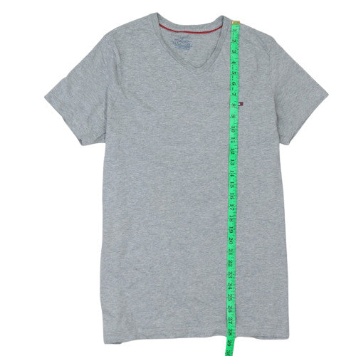Tommy Hilfiger Men's Grey V-Neck Cotton T-Shirt Size S