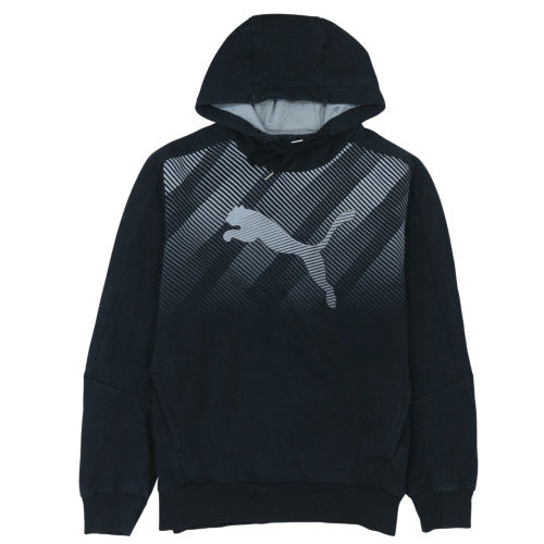Puma Mens Black Pullover Hoodie M Graphic Logo Sportswear