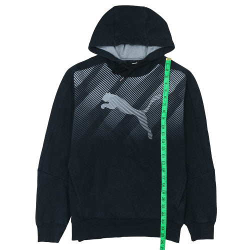 Puma Mens Black Pullover Hoodie M Graphic Logo Sportswear