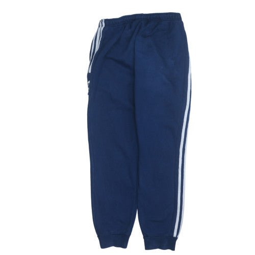 Adidas Mens Navy Blue Jogger Sweatpants L Elastic Waist Classic Style