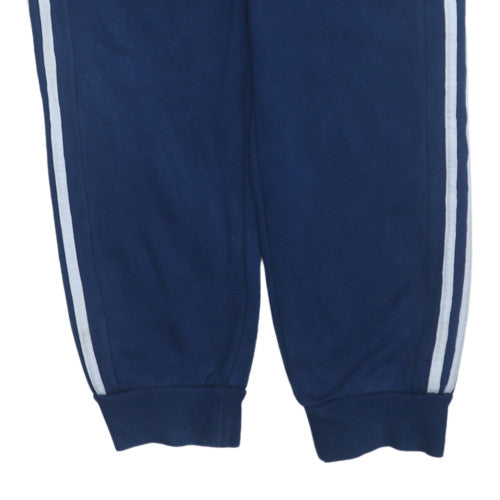 Adidas Mens Navy Blue Jogger Sweatpants L Elastic Waist Classic Style