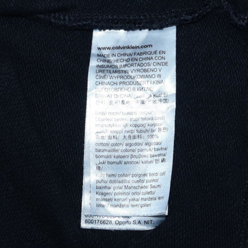 Calvin Klein Men’s Black Logo Pullover Sweatshirt Size S
