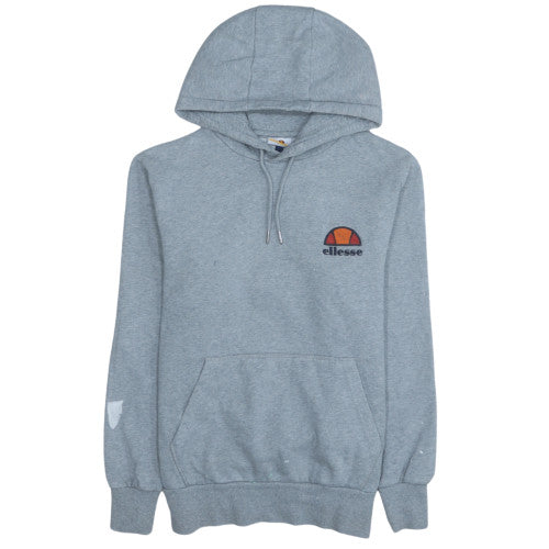 Ellesse Men's Grey Pullover Hoodie Size S Logo Embroidered Sportswear