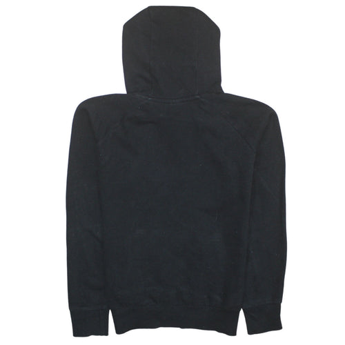 Kappa Womens Black Small Hoodie Pullover Cotton Blend Logo Sportswear