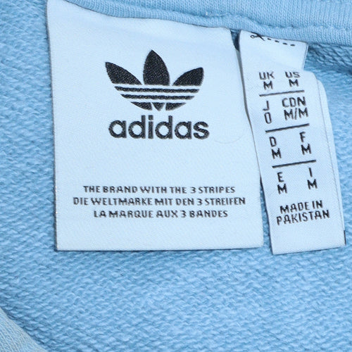 Adidas Men's Blue Pullover Hoodie Medium Logo Sportswear