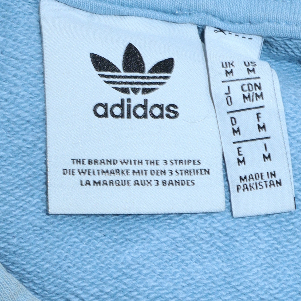 Adidas Men's Blue Pullover Hoodie Medium Logo Sportswear