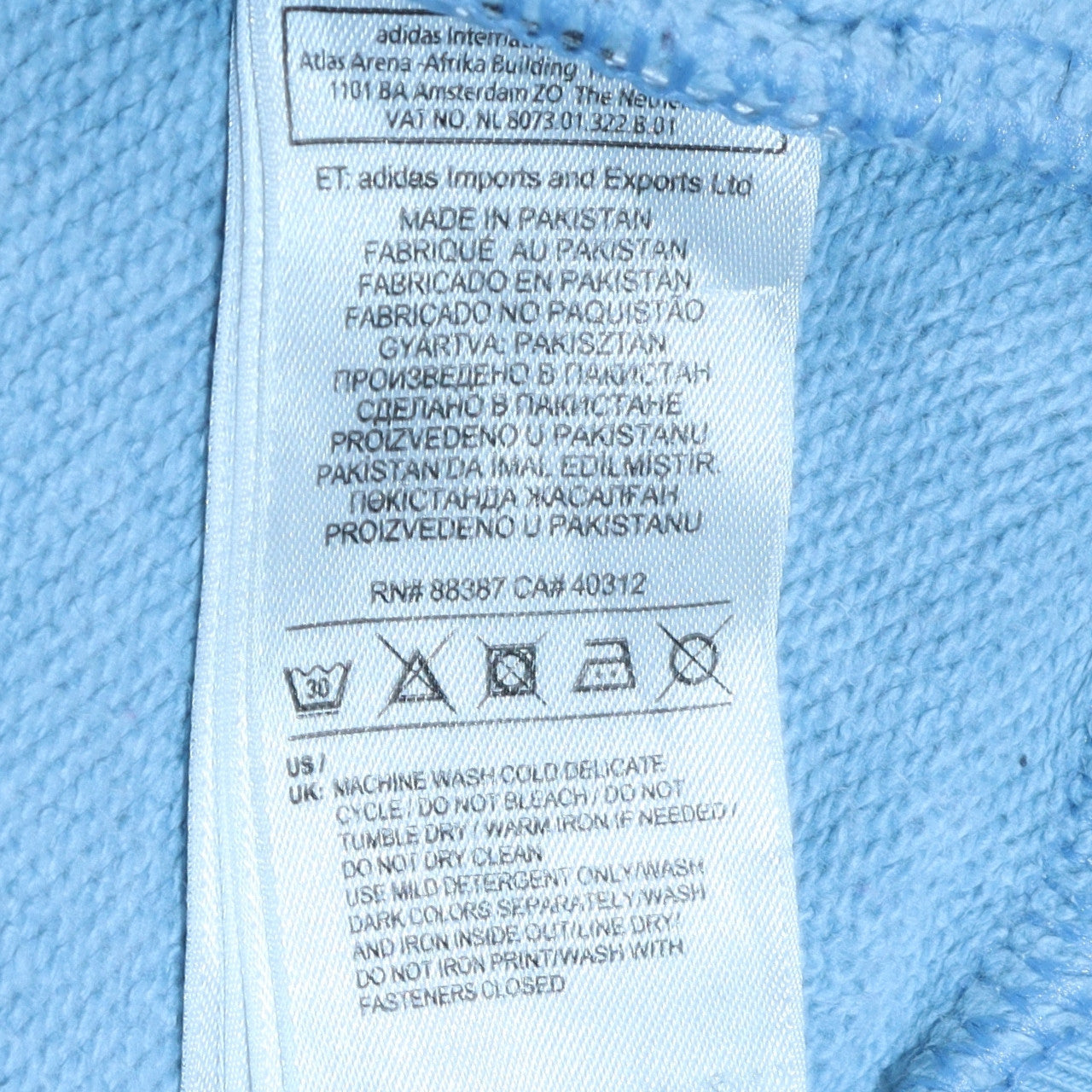 Adidas Men's Blue Pullover Hoodie Medium Logo Sportswear