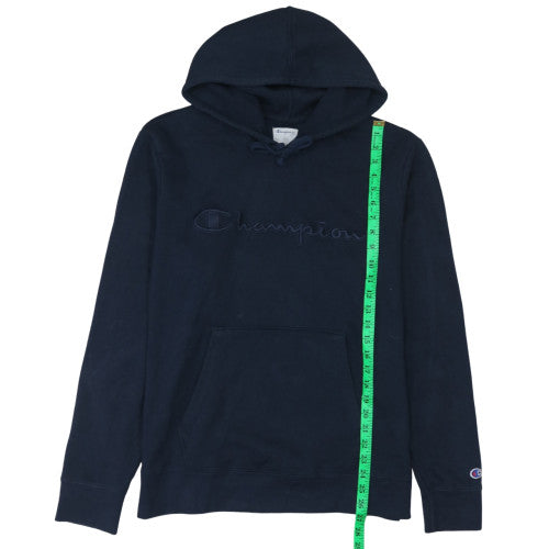 Champion Men's Navy Blue Pullover Hoodie Size L Embroidered Logo