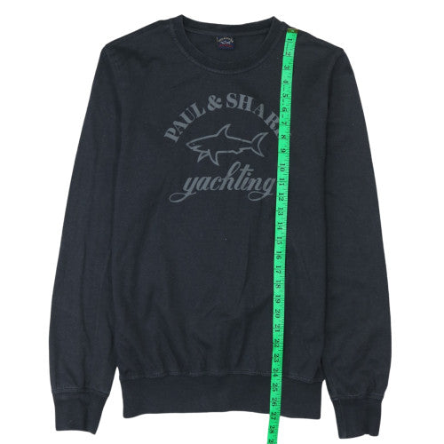 Paul & Shark Men's Black Crew Neck Pullover Sweatshirt L