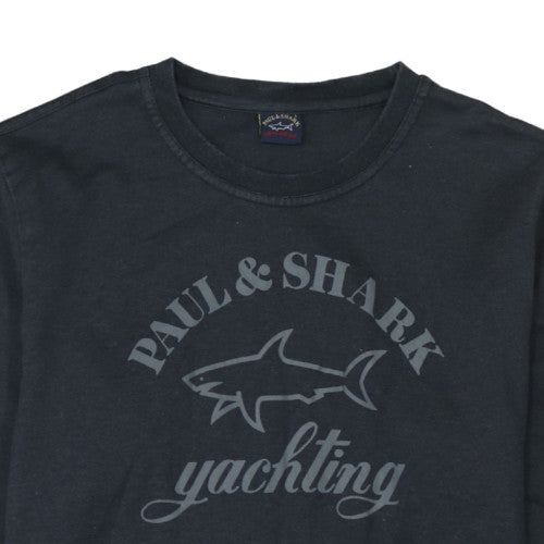 Paul & Shark Men's Black Crew Neck Pullover Sweatshirt L
