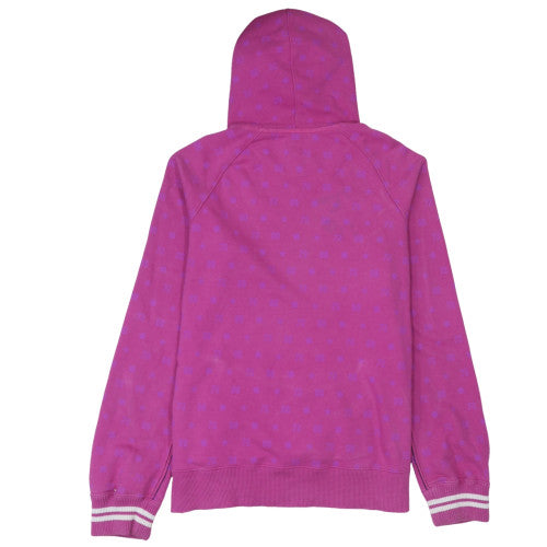 Nike Women Pink Hooded Pullover Sweatshirt Size M Printed Logo Casual