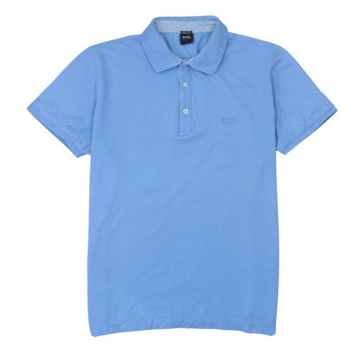 Hugo Boss Men's Blue Pima Cotton Short Sleeve Polo Shirt Size L