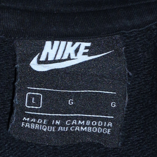 Nike Men's Black Pullover Hoodie L Regular Fit Fleece Sportswear