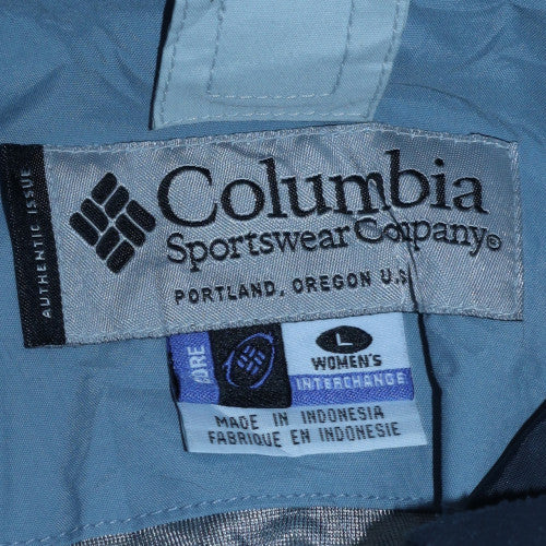 Columbia Womens Blue L Waterproof Ski Jacket Interchange Hooded