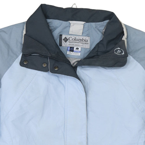 Columbia Womens Blue L Waterproof Ski Jacket Interchange Hooded