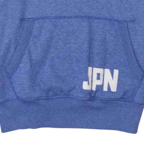 Superdry Men's Blue Pullover Hoodie Medium Graphic Print