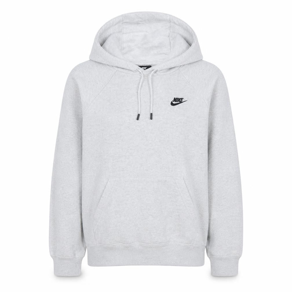Front view of Nike Women’s Grey Pullover Hoodie Small Cotton Blend Casual