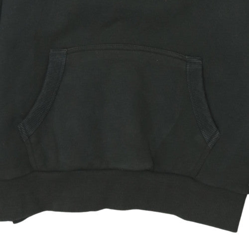 Superdry Womens Black Pullover Hoodie Size M Logo Print Sweatshirt