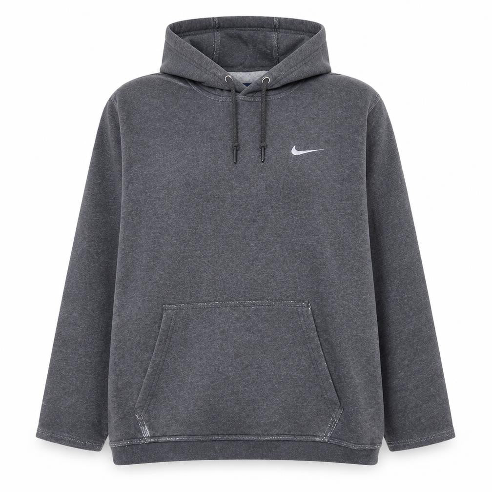 Front view of Nike Women’s Grey Pullover Hoodie L - Casual Cotton Blend