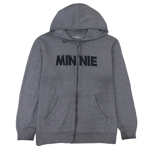 Disneyland Paris Women's Grey Full Zip Hoodie XXL Minnie Design