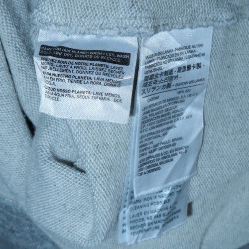 Levi's Men's Grey Pullover Hoodie L Logo Graphic Fleece Sweatshirt