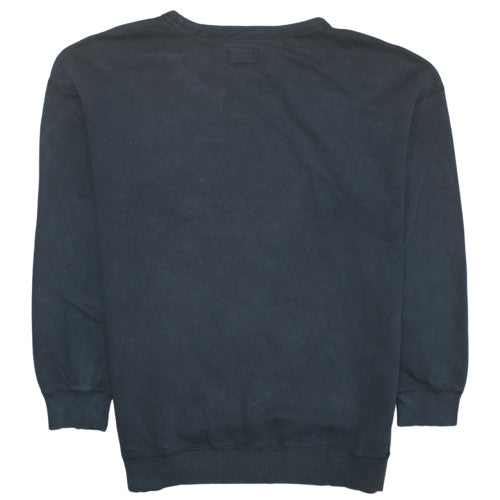 Converse Men's Black Crew Neck Long Sleeve Pullover Sweatshirt L