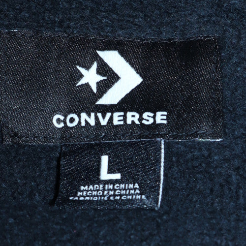 Converse Men's Black Crew Neck Long Sleeve Pullover Sweatshirt L