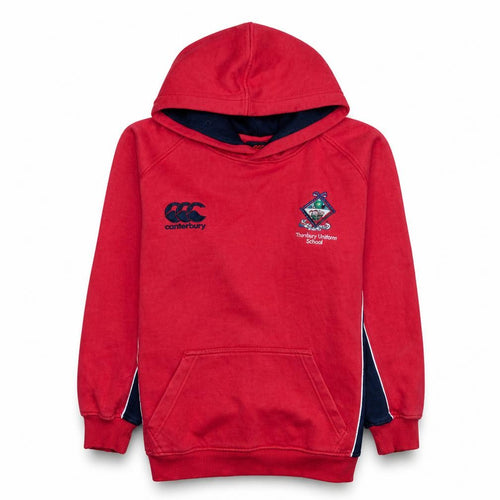Canterbury Boys Red Pullover Hoodie 14 Years Rugby School Fleece