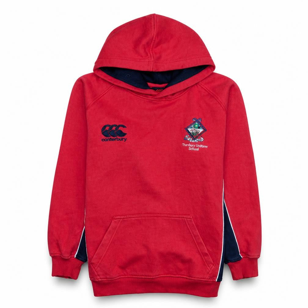 Canterbury Boys Red Pullover Hoodie 14 Years Rugby School Fleece