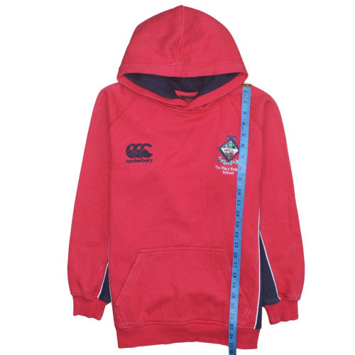 Canterbury Boys Red Pullover Hoodie 14 Years Rugby School Fleece