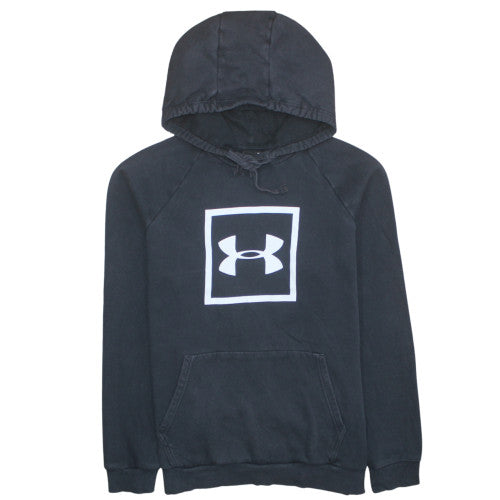 Under Armour Men’s Black Pullover Hoodie Large Graphic Logo Fleece