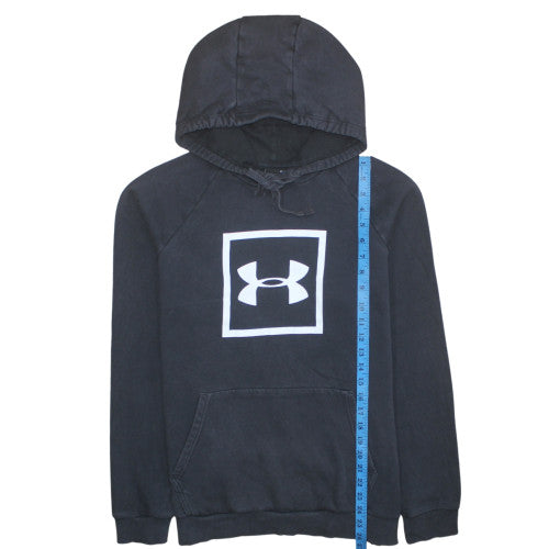 Under Armour Men’s Black Pullover Hoodie Large Graphic Logo Fleece