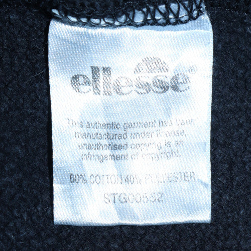 Ellesse Men's Black XL Pullover Sweatshirt Crew Neck Fleece