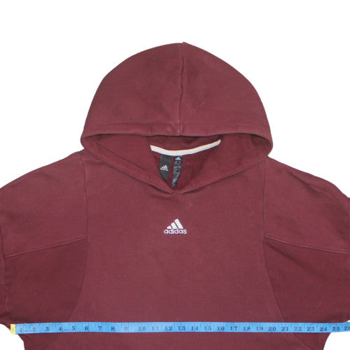 Adidas Men's Red Pullover Hoodie Size L Fleece Sportswear