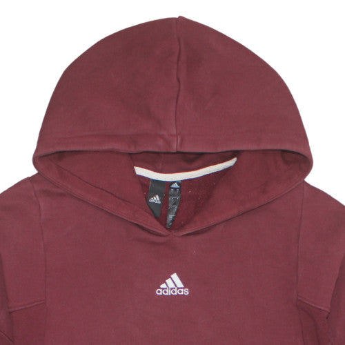Adidas Men's Red Pullover Hoodie Size L Fleece Sportswear