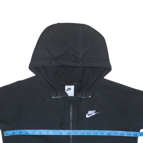 Nike Women's Black Full Zip Hoodie Small Hooded Sweatshirt