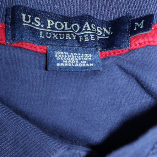 U.S. Polo Assn. Men's Blue Cotton Short Sleeve Polo Shirt M
